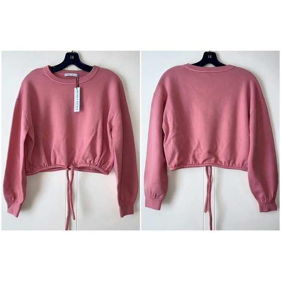Alice + Olivia Bernetta Pink Cashmere Wool Blend Pullover Sweatshirt Sweater Top - Picture 8 of 17
